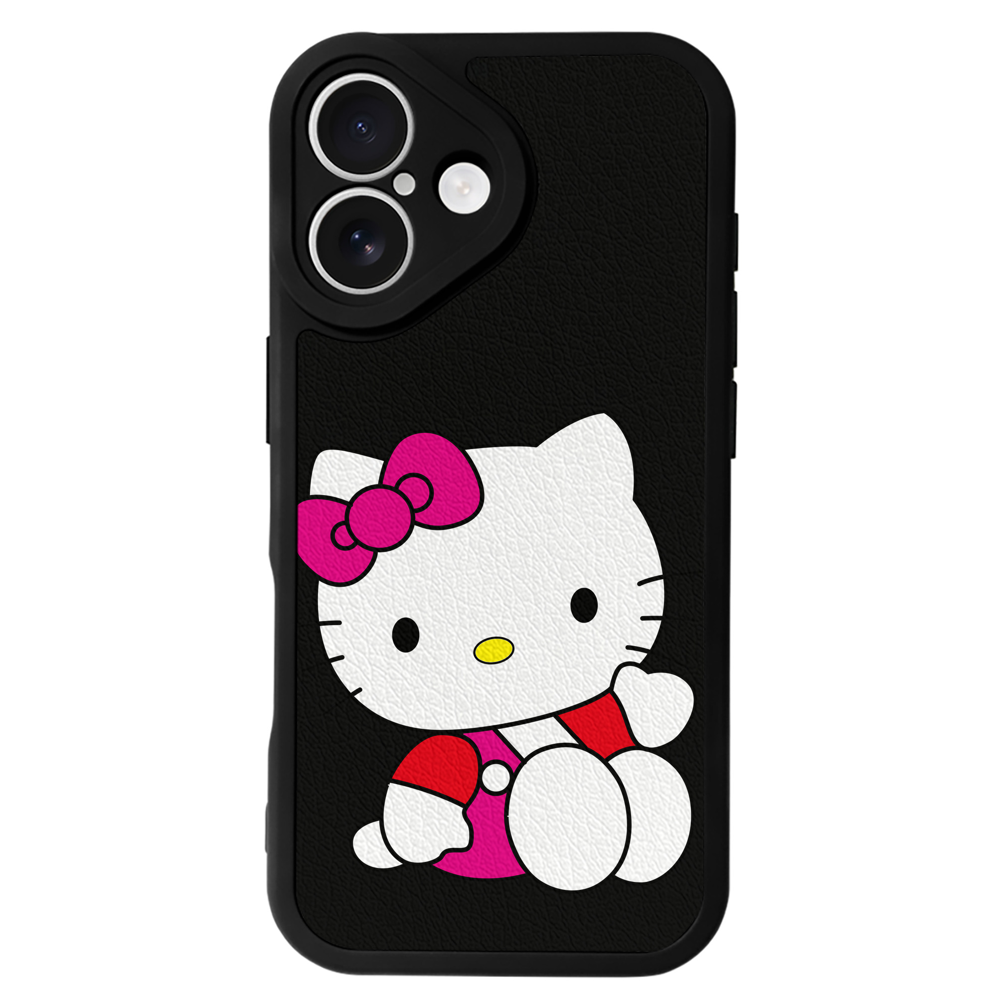 （画像用） Hello Kitty ハローキティ 【iPhone 16シリーズ対応】シリコンスマホケース（レザー調） 材質：シリコン